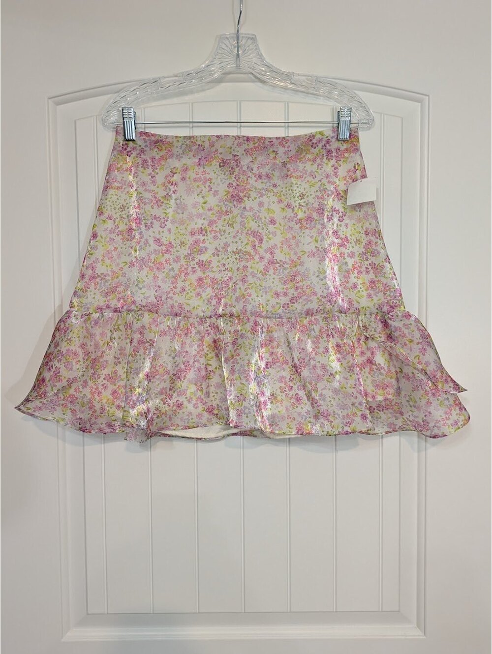 Wildfox Floral Skirt Medium NWT Pink Green Solar Bloom